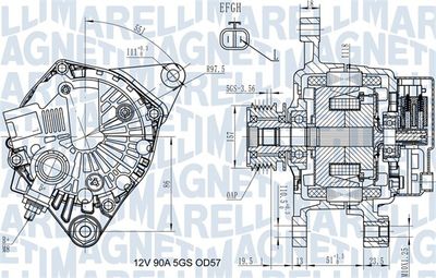 Alternator MAGNETI MARELLI 063731938010
