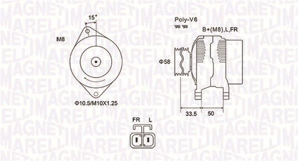 MAGNETI MARELLI 063732020010 Alternator