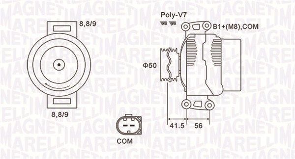 MAGNETI MARELLI 063732108010 Alternator