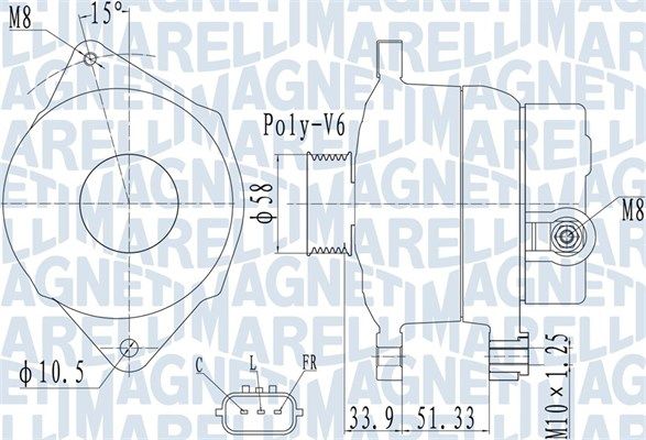 MAGNETI MARELLI 063732138010 Alternator