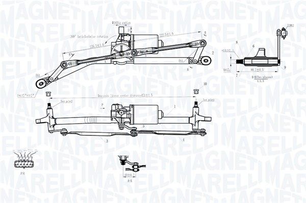 MAGNETI MARELLI 064012001011 Window Cleaning System