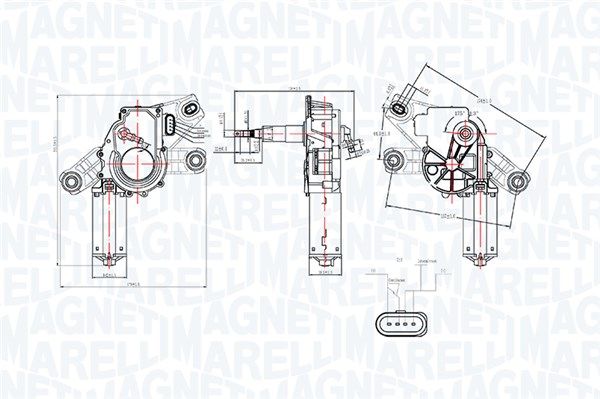 MAGNETI MARELLI 064061400010 Wiper Motor