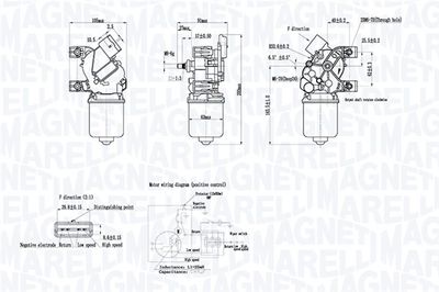 Wiper Motor MAGNETI MARELLI 064360100010