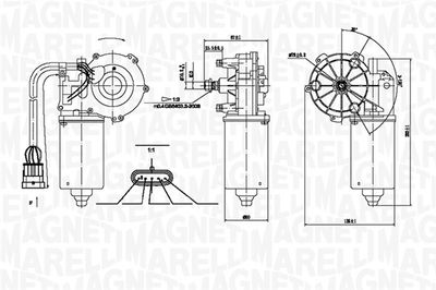 Wiper Motor MAGNETI MARELLI 064361200010