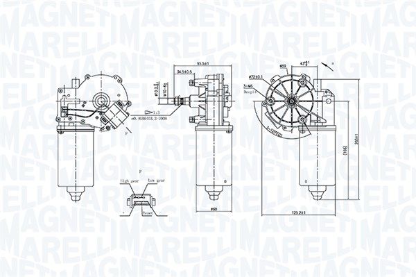 MAGNETI MARELLI 064361400010 Wiper Motor