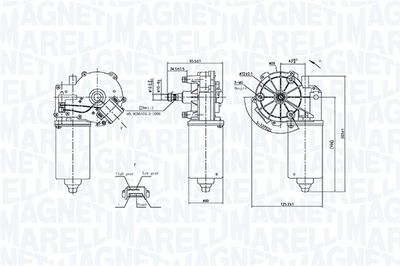 Wiper Motor MAGNETI MARELLI 064361400010