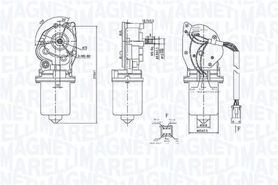 Wiper Motor MAGNETI MARELLI 064361500010