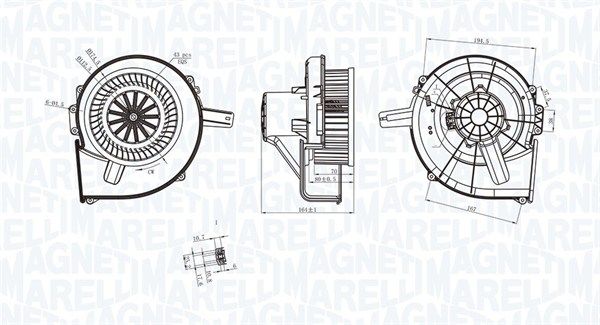 MAGNETI MARELLI 069412211010 Interior Blower
