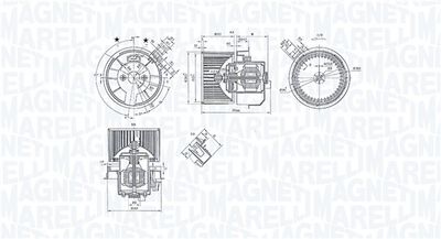 Interior Blower MAGNETI MARELLI 069412247010