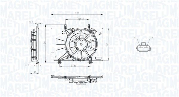 MAGNETI MARELLI 069422734010 Fan, engine cooling