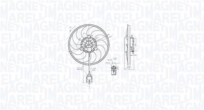 Fan, engine cooling MAGNETI MARELLI 069422860010