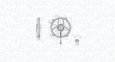 Fan, engine cooling MAGNETI MARELLI 069422869010