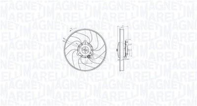 Fan, engine cooling MAGNETI MARELLI 069422871010