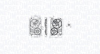 Fan, engine cooling MAGNETI MARELLI 069422884010