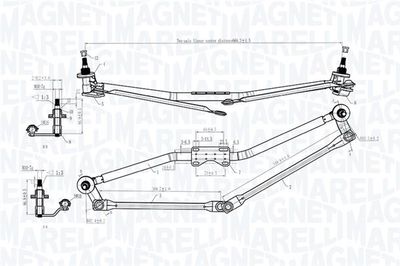 Wiper Linkage MAGNETI MARELLI 085570170010