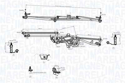 Wiper Linkage MAGNETI MARELLI 085570752010