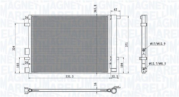 MAGNETI MARELLI 350203100700 Condenser, air conditioning