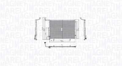 Condenser, air conditioning MAGNETI MARELLI 350203103700