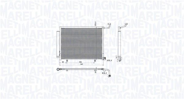 MAGNETI MARELLI 350203105000 Condenser, air conditioning
