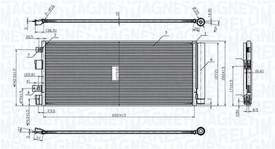 Condenser, air conditioning MAGNETI MARELLI 350203177000