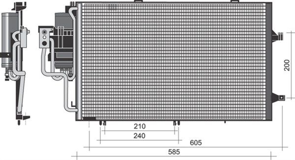 MAGNETI MARELLI 350203351000 Condenser, air conditioning