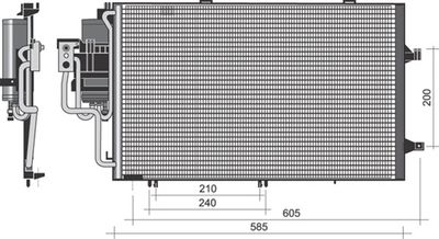 Condenser, air conditioning MAGNETI MARELLI 350203351000