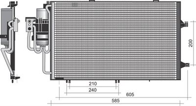 Condenser, air conditioning MAGNETI MARELLI 350203371000