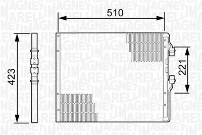 Condenser, air conditioning MAGNETI MARELLI 350203499000