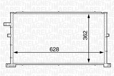 Condenser, air conditioning MAGNETI MARELLI 350203607000