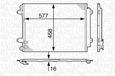 Condenser, air conditioning MAGNETI MARELLI 350203634000