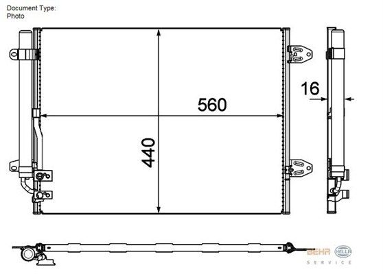 MAGNETI MARELLI 350203697000 Condenser, air conditioning