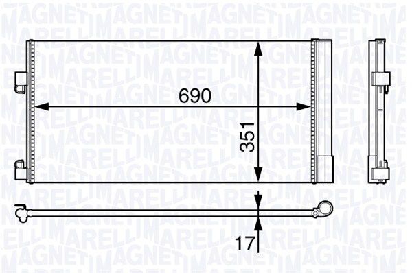 MAGNETI MARELLI 350203709000 Condenser, air conditioning