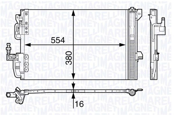 MAGNETI MARELLI 350203726000 Condenser, air conditioning