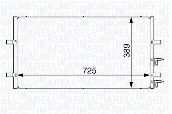 MAGNETI MARELLI 350203730000 Condenser, air conditioning