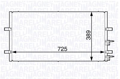 Condenser, air conditioning MAGNETI MARELLI 350203730000