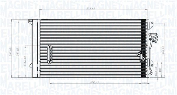 MAGNETI MARELLI 350203743000 Condenser, air conditioning