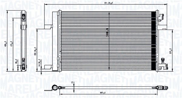 MAGNETI MARELLI 350203760000 Condenser, air conditioning