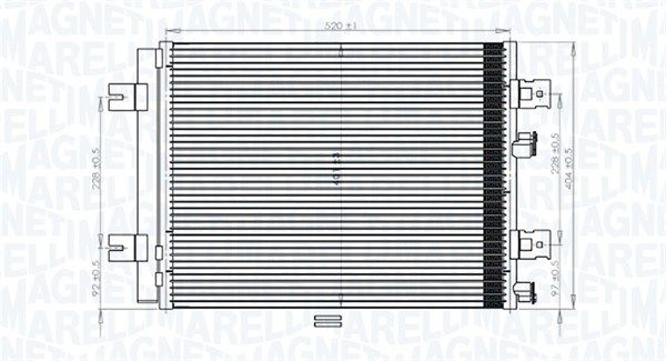 MAGNETI MARELLI 350203765000 Condenser, air conditioning