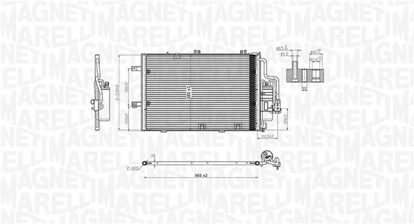 MAGNETI MARELLI 350203770000 Condenser, air conditioning