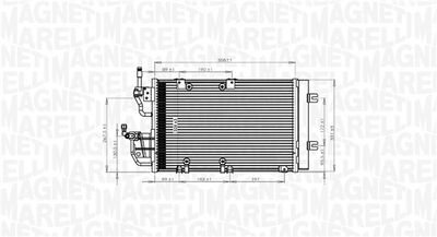 Condenser, air conditioning MAGNETI MARELLI 350203771000