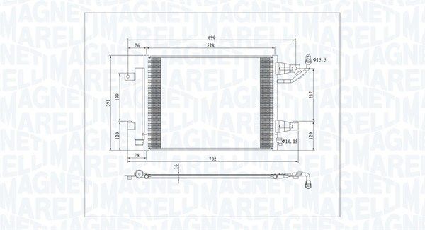 MAGNETI MARELLI 350203792000 Condenser, air conditioning