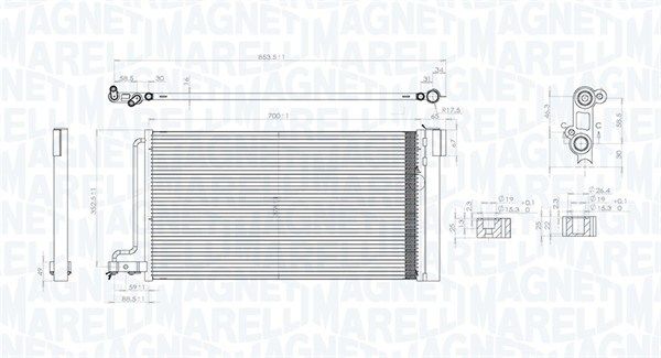 MAGNETI MARELLI 350203796000 Condenser, air conditioning