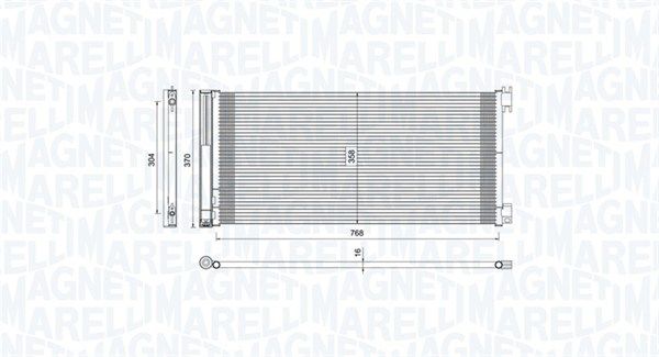 MAGNETI MARELLI 350203808000 Condenser, air conditioning