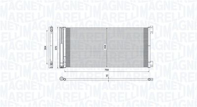 Condenser, air conditioning MAGNETI MARELLI 350203808000