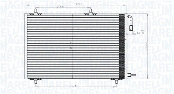 MAGNETI MARELLI 350203816000 Condenser, air conditioning