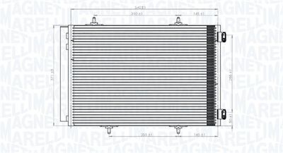 Condenser, air conditioning MAGNETI MARELLI 350203822000