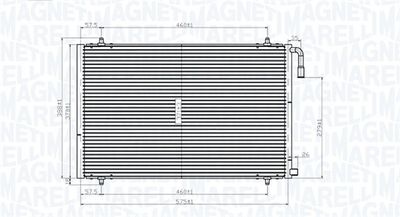 Condenser, air conditioning MAGNETI MARELLI 350203825000