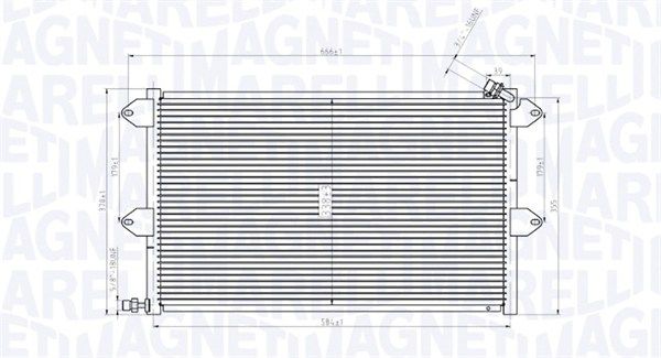 MAGNETI MARELLI 350203831000 Condenser, air conditioning