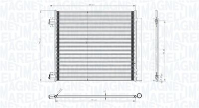 Condenser, air conditioning MAGNETI MARELLI 350203832000