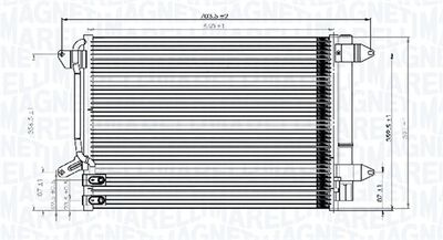 Condenser, air conditioning MAGNETI MARELLI 350203845000